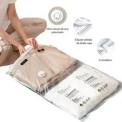 GENERICO - Set de bolsas de almacenamiento al vacío plano 6 bolsas más bomba