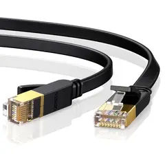 UGREEN - Cable Ethernet Plano RJ45 Cat 7 10 Gbps 1m Negro NW106 - 11260