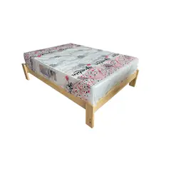 GENERICO - CAMA TARIMA PINO 2 PLZ COLOR NATURAL