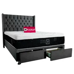 KAMAS - DORMITORIO 2 PLAZAS SAFYNNTE + CABECERA EMPERATRIZ - PLOMO