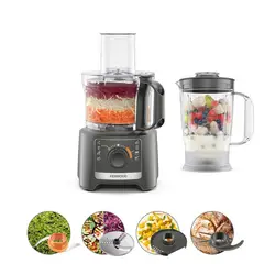 KENWOOD - Procesador de alimentos y licuadora MultiPro Compact FDP31170GY Gris
