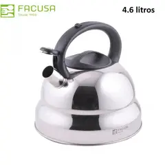 FACUSA - Tetera acero inoxidable 4.6 Litros silbante Alta Calidad
