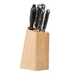 BRINOX - Juego de Cuchillos 7 Piezas Taco de Madera Acero Inoxidable Brinox Infinity