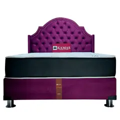KAMAS - DORMITORIO 2 PLAZAS RUCAY + CABECERA PEDESTAL CORONA - UVA