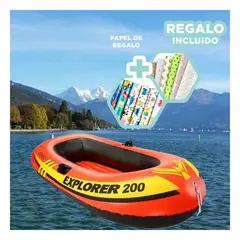 RYBIU IMPORT - Pack4 Bote Grande Reforzado Naranja Y+Papel de Regalo