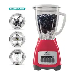 OSTER - Licuadora 2 velocidades más pulso y vaso de vidrio BLSTKAGMPB