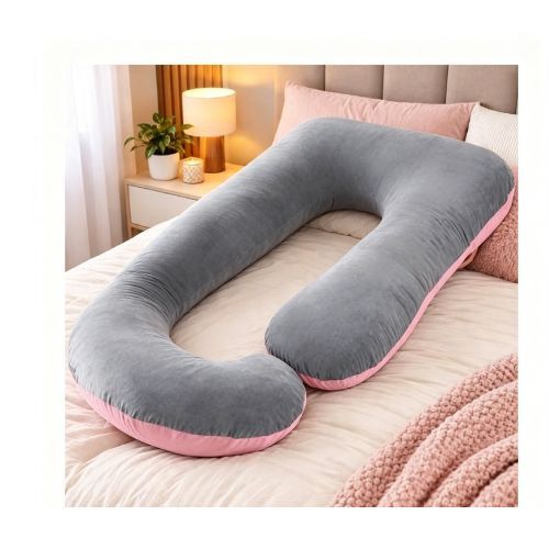 ALMOHADA EMBARAZO PLUS CONFORT rosa con plomo