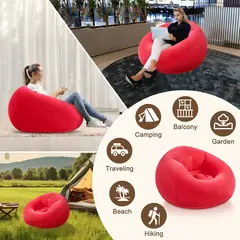 GENERICO - SILLÓN SOFÁ CAMA PUFF CON REPOSA PIES INFLABLE TERRAZA