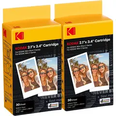 KODAK - Cartucho de película de 2.1 x 3.4 pulgadas (30 hojas) para