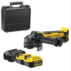 STANLEY - Amoladora Angular 4 1/2" - 5" 20V Fatmax Incl 2 Bat y Carg