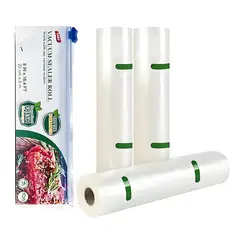 GENERICO - Bolsas gofradas en rollo para envasado vacío con cortador 20 x 500 cm