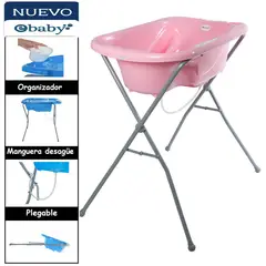 EBABY - Bañera Plegable Portatil Tali Rosado