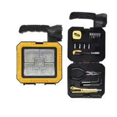 GENERICO - Set Caja de Herramientas linterna + luz de emergencia