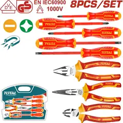 TOTAL TOOLS - Destornilladores Dieléctricas Set X 8pcs 1000v -THKIST3082