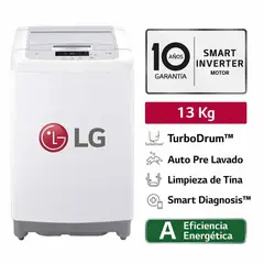 LG - Lavadora Carga Superior 13 Kg WT13WPBK Blanco