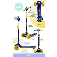 GENERICO - Scooter para niño con luces azul