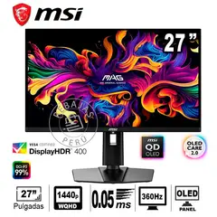 MSI - Monitor MAG 271QPX QD-OLED 27 WQHD 360Hz 003ms HDR400