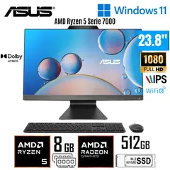 ASUS - All in One M3402WFAK-BA014W AMD Ryzen 5 7520U 8GB RAM 512GB SSD 23.8" FHD