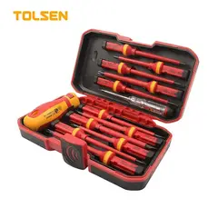 TOLSEN - Juego Desarmadores Dieléctricos 1000v 13pz + Maletin