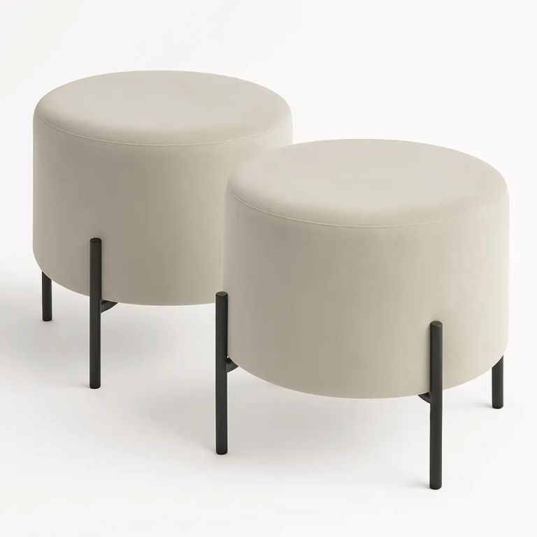 JUEGO DE PUFF CANDY CLASSIC BEIGE CLARO