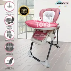 BAMBINO - Silla de Comer Graduable «LUNCH BUDDY» Pink
