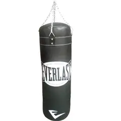 GENERICO - Saco de boxeo lleno de 1 mt color Negro mas cadena