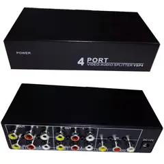 AMERICAN NET - SPLITTER Audio/video RCA - 1 Entrada AV a 4 Salidas