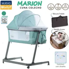 EBABY - Cuna Colecho para bebe con mosquitero Marion Verde