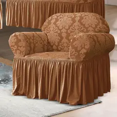 SALA FABULOSA - Funda de mueble 3-2-1 labrado imperial - Oro Viejo