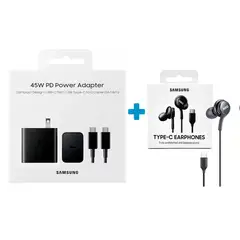 SAMSUNG - Audífonos AKG Tipo C + Cargador Samsung 45W para S21 Ultra Original