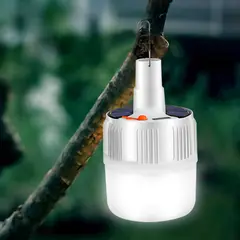 GENERICO - Foco Lampara Luz Led Recargable Solar Usb Portatil Exterior Colgable