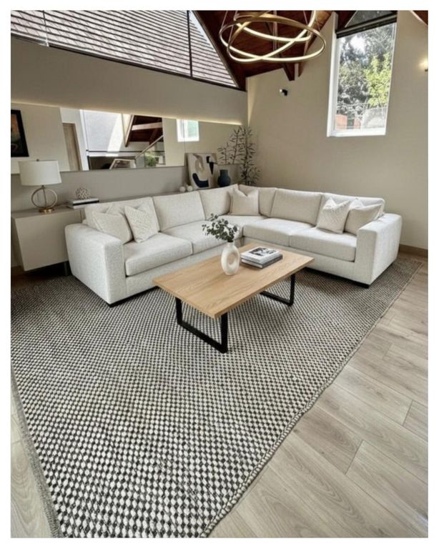 Alfombra Yute Decoghar Chess Grey/Black IC14544 280x365cm