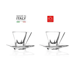 RCR  ITALIA - SET DE TAZAS X 02 FUSION DE CAFÉ EXPRESS 7 cl.