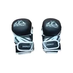 GENERICO - Guante Vale Todo Mma Lucha Kickboxing Negro Blanco Talla L