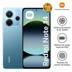 XIAOMI - REDMI NOTE 14 4G 8GB+256GB AZUL ENTREGA INMEDIATA