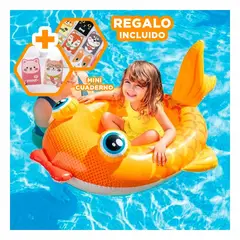 RYBIU IMPORT - Pack2 Flotador de Animal 3D en Amarillo Y+Regalo Agendita