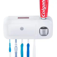 MINARI - Porta Cepillos con Dispensador y Esterilizador UV Recargable DC30