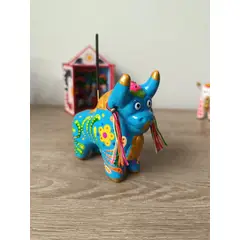 GENERICO - Artesanía Torito de Pucará Multicolor 10 x 10,5