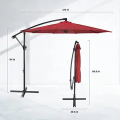 GENERICO - SOMBRILLA IMPERMEABLE DE JARDIN GRANDE