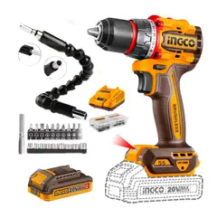 INGCO TOOLS - TALADRO INALÁMBRICO 55NM INGCO 20V BRUSHLESS+ EXTENSOR 21ACS