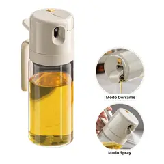 GENERICO - Dispensador de aceite de vidrio de 550 ml con cierre automático 2 en 1