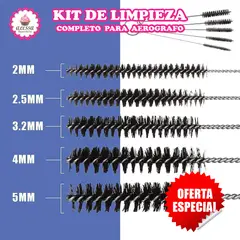GENERICO - Kit de Limpieza Profesional para Aerógrafo