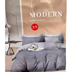 MINGDA - Set de Edredón QUEEN + Set de sabanas + Fundas 5 Piezas 100% Algodón