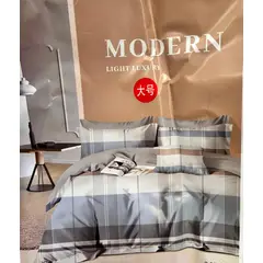 MINGDA - Set de Edredón QUEEN + Set de sabanas + Fundas 5 Piezas 100% Algodón