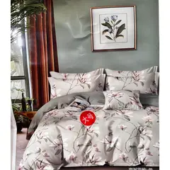 MINGDA - Set de Edredón QUEEN + Set de sabanas + Fundas 5 Piezas 100% Algodón