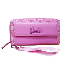BARBIE - Billetera Premium con Cierre y Asa Rosa