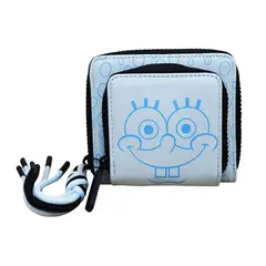 BOB ESPONJA - Billetera con Cierre y Asa Celeste