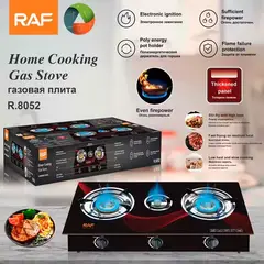 OEM - Cocina Estufa de Gas de Vidrio Templado 3Hornillas