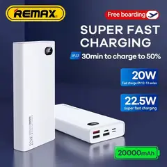 REMAX - CARGADOR PORTÁTIL        20000mAh  PD20W+QC22.5W MODELO RPP-292