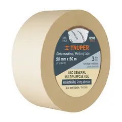TRUPER - CINTA MASKING TAPE BLANCA DE 2" X 50 M, 12593